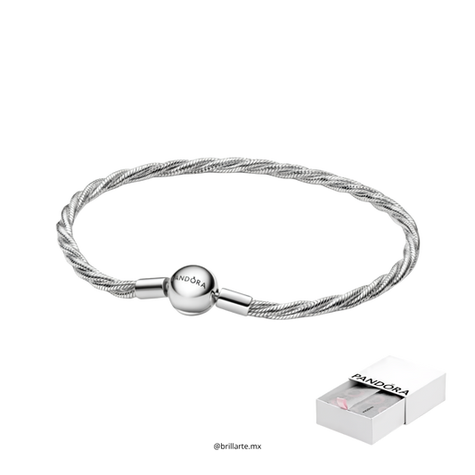 Brazalete trenzado con logo