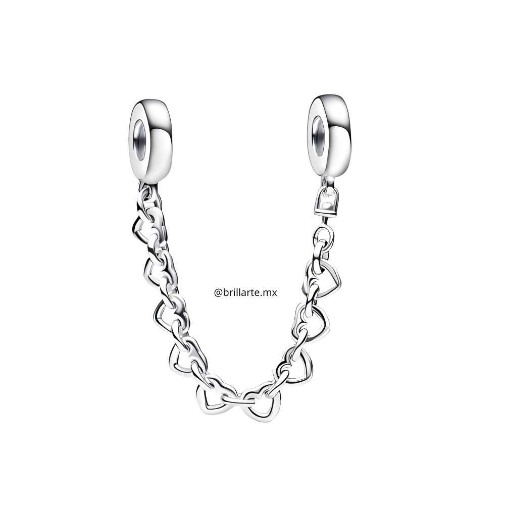 Cadena de seguridad corazones unidos