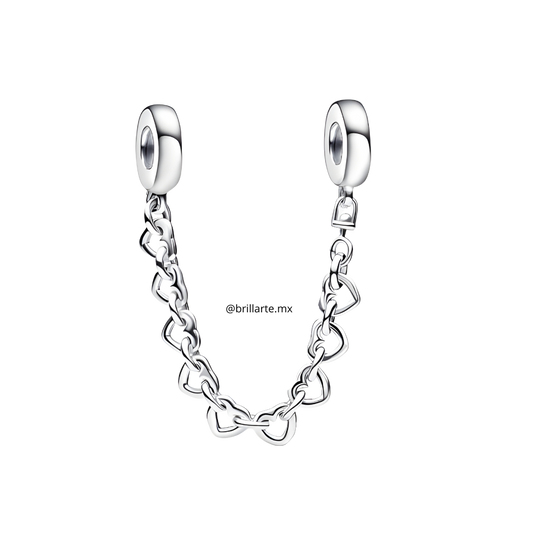 Cadena de seguridad corazones unidos