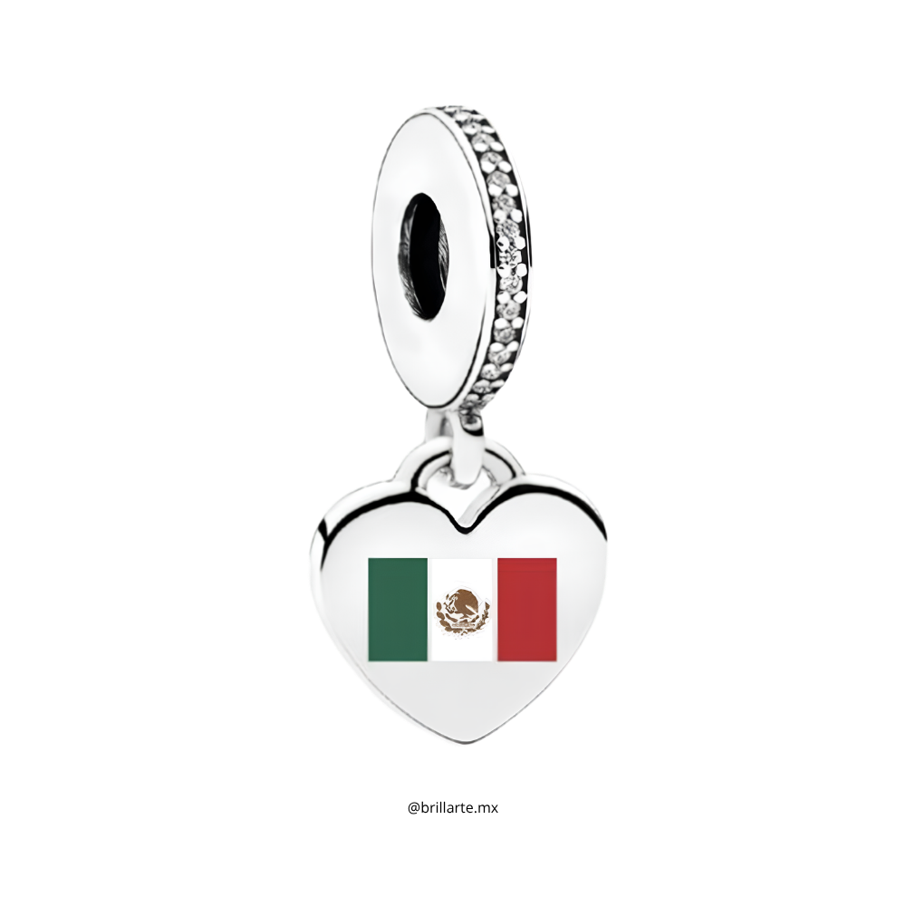 Charm Colgante Bandera de México.