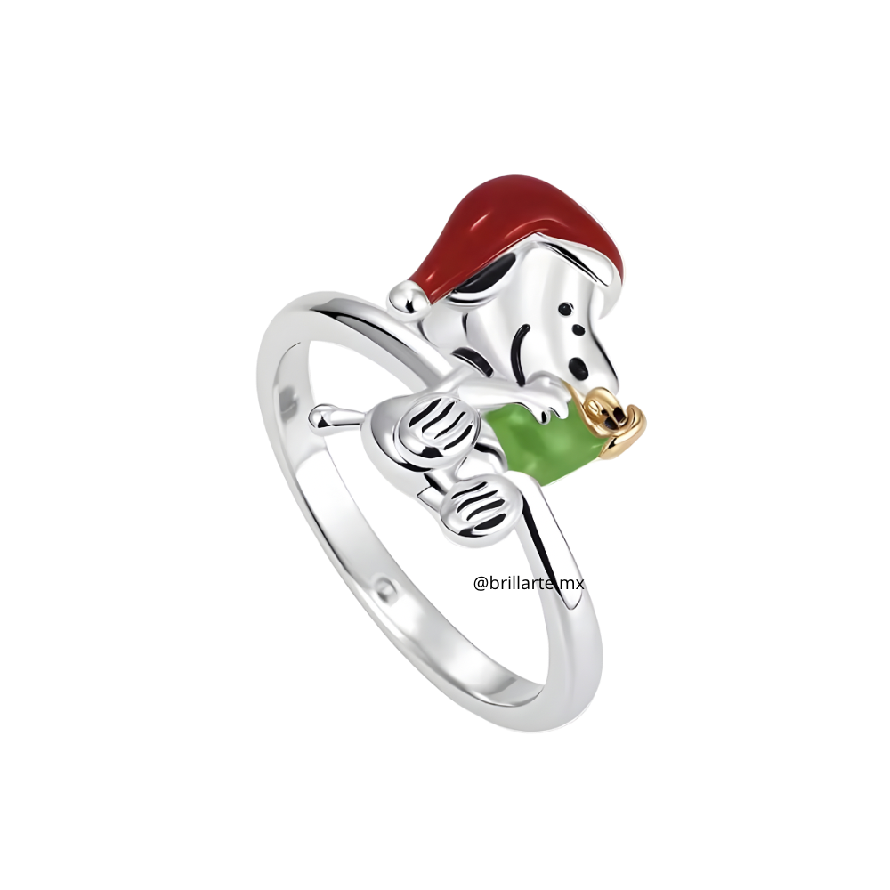 Anillo Snoopy navideño