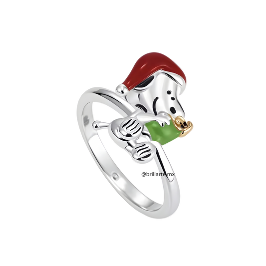 Anillo Snoopy navideño