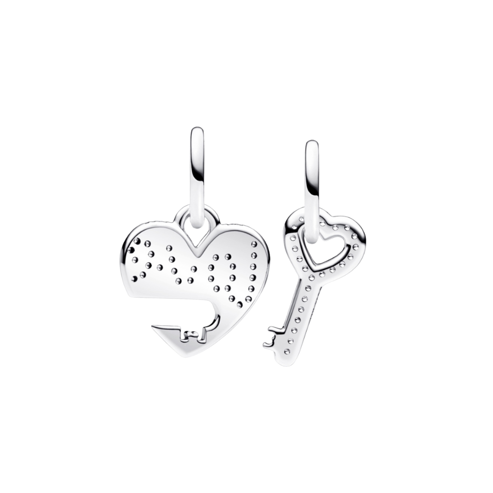 Charms dúo corazón y llave
