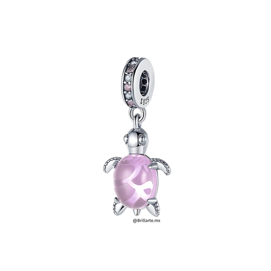 Charm tortuga rosa