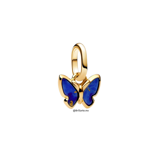 Charm mariposa dorada con morado
