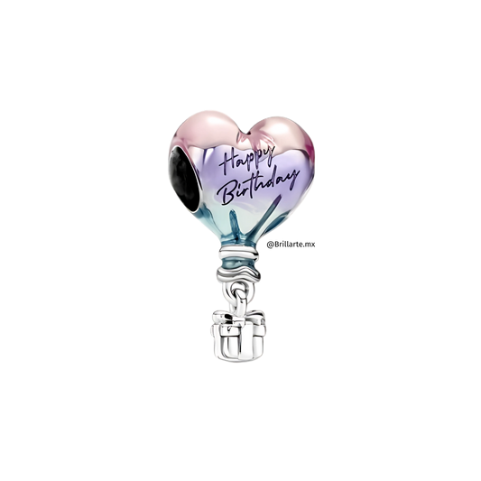 Charm globo corazón happy birthday