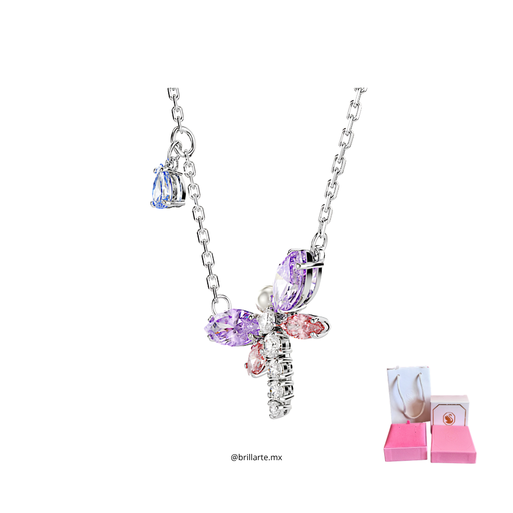 Collar Ariana Grande x Swarovski, libélula lila