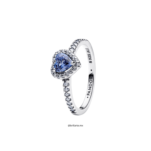 Anillo corazón azul