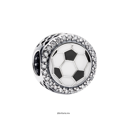 Charm pelota futbol con brillos