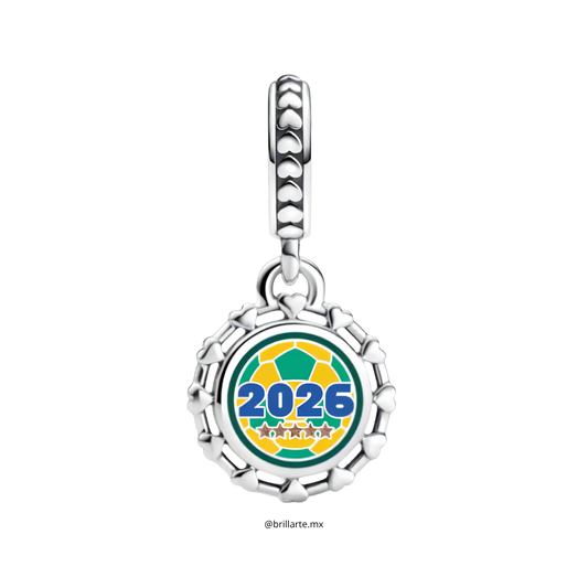 Charm Grabado Balón fútbol Brasil 2026