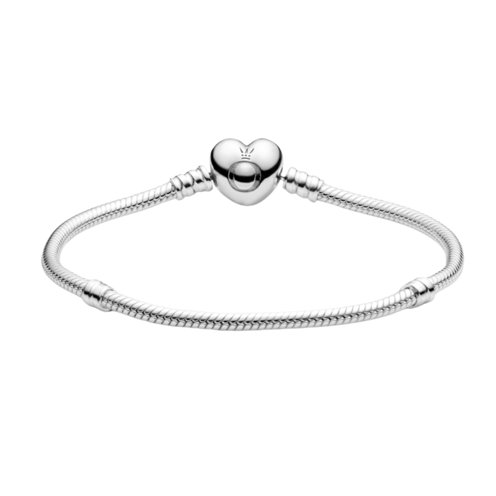 Pulsera Pandora con broche de corazón
