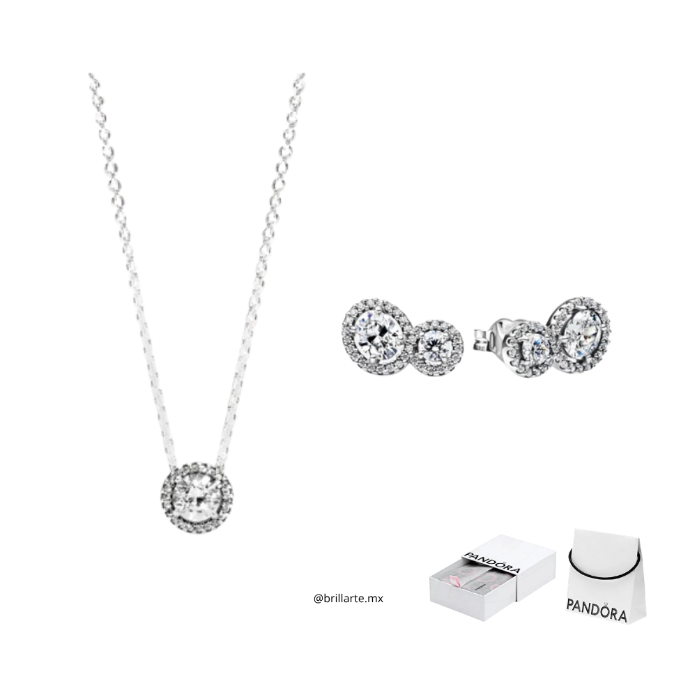 Set collar + aretes halo