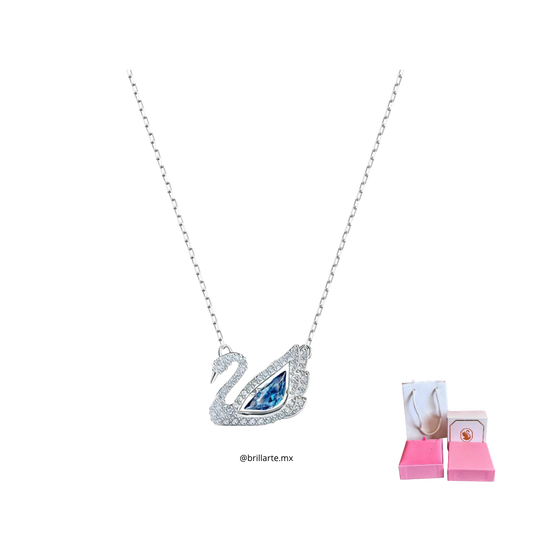 Collar Swarovski Dancing Swan Azul