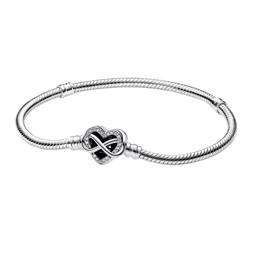 Brazalete con broche Corazón infinito