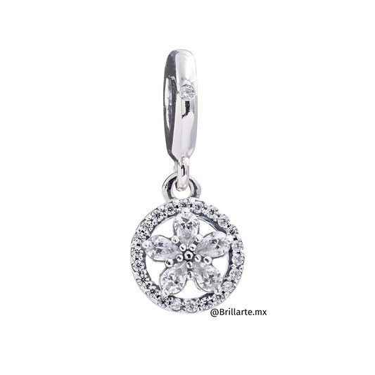 Charm copo de nieve colgante