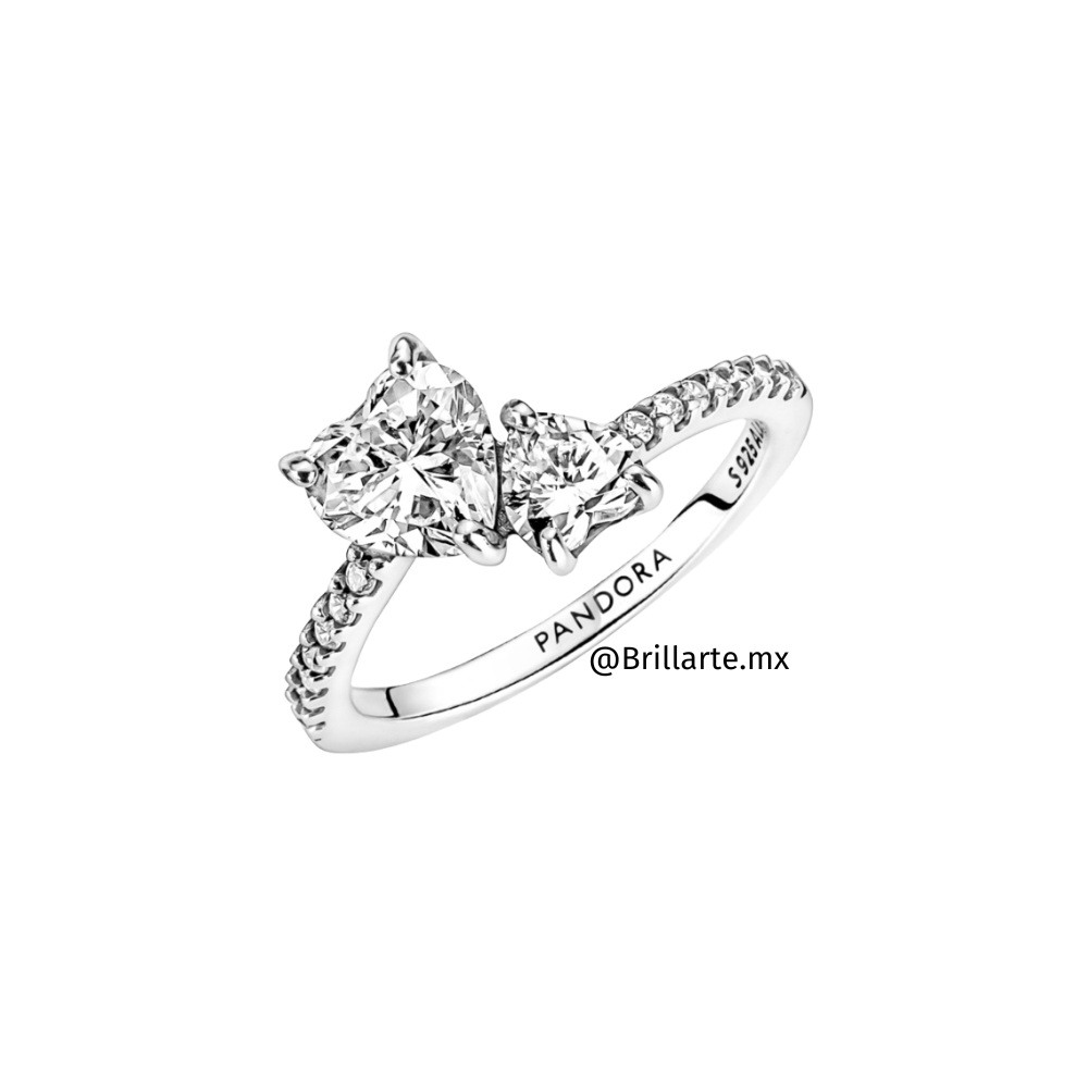 Anillo corazón doble