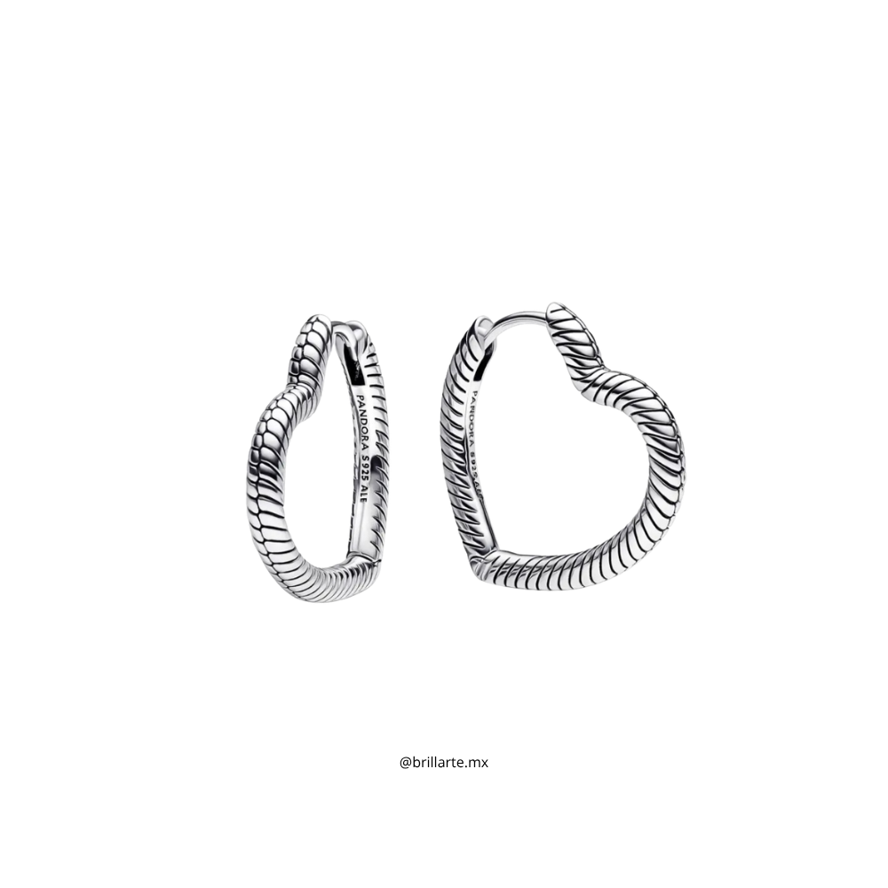 Aretes de aro corazón