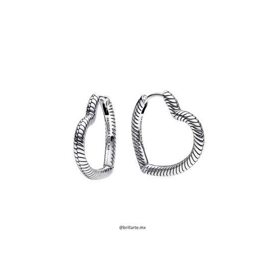 Aretes de aro corazón