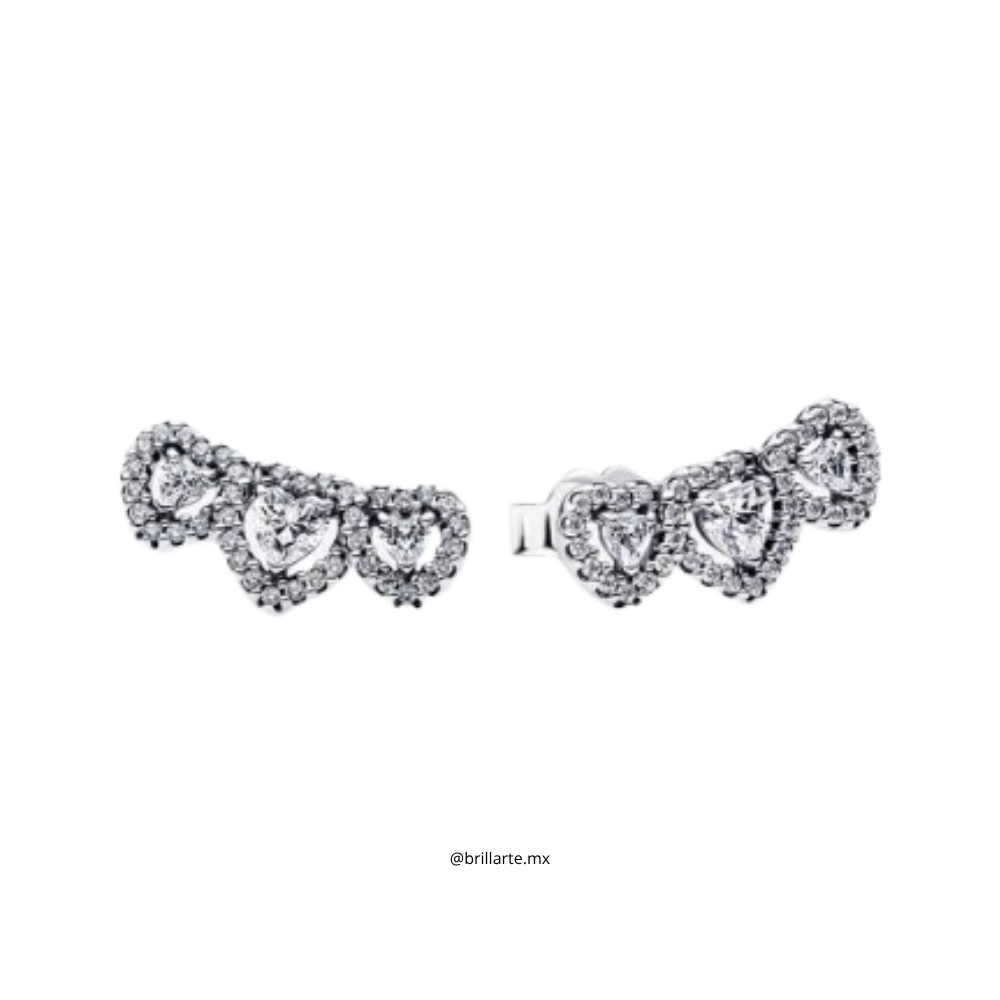 Aretes trilogía de corazones