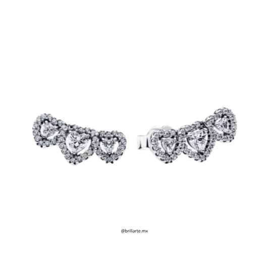 Aretes trilogía de corazones