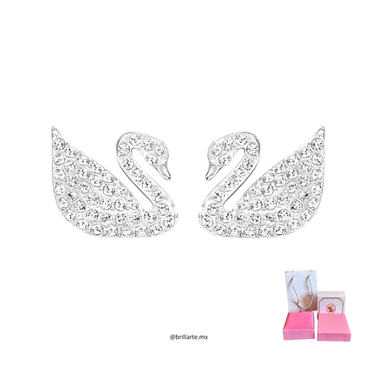 Aretes cisne blanco