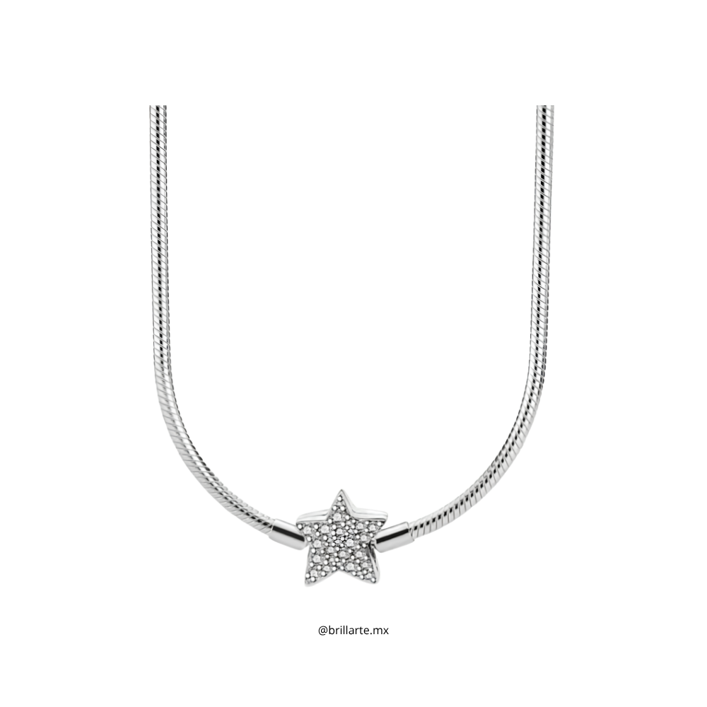 Collar para charms broche estrella reluciente