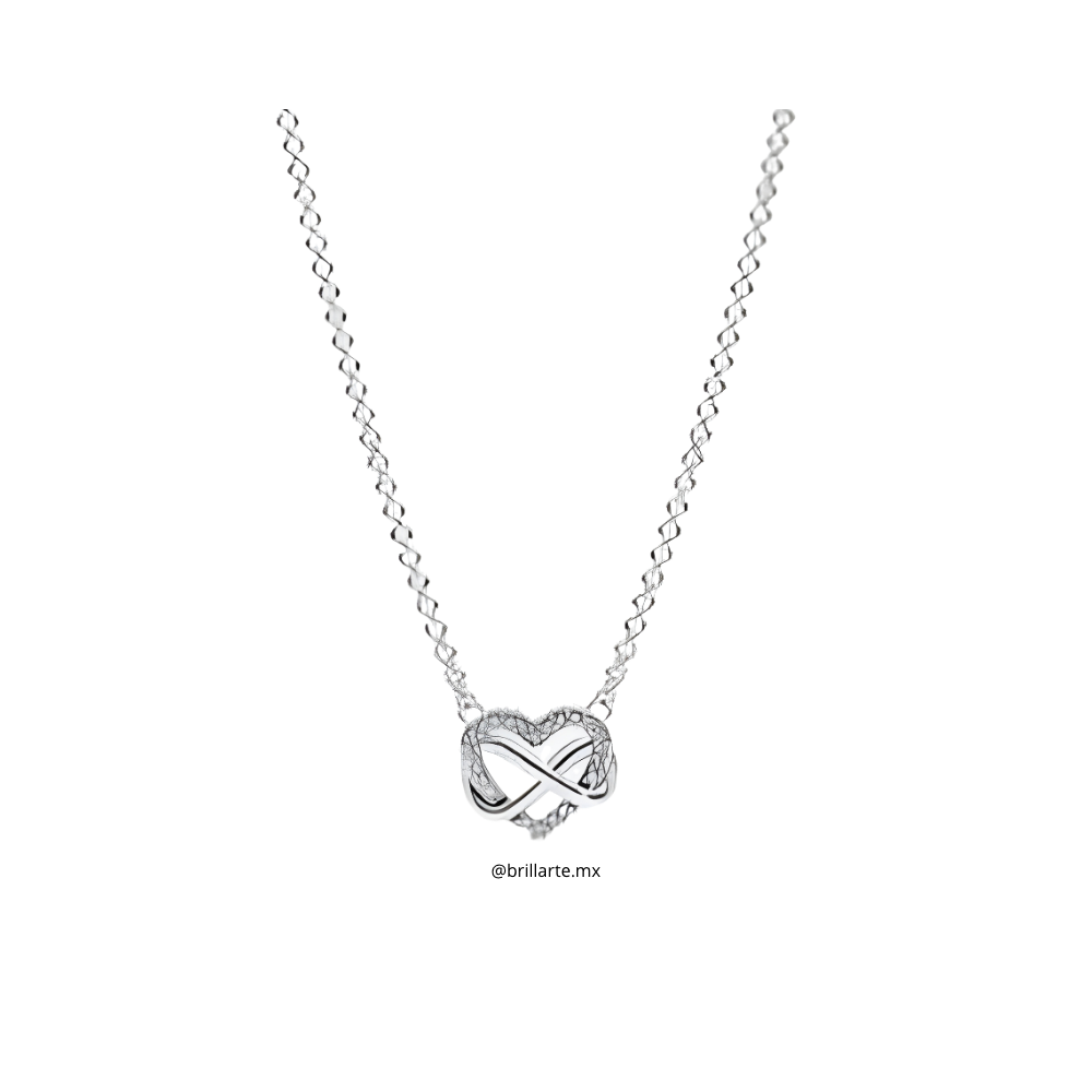 Collar corazón infinito