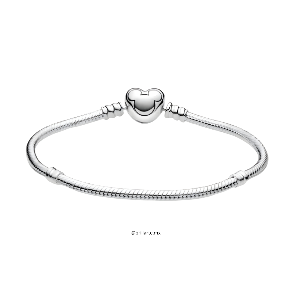 Brazalete de broche corazón Mickey