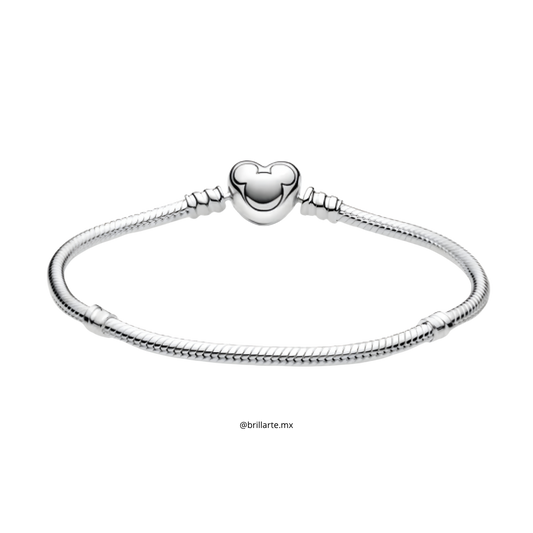 Brazalete de broche corazón Mickey