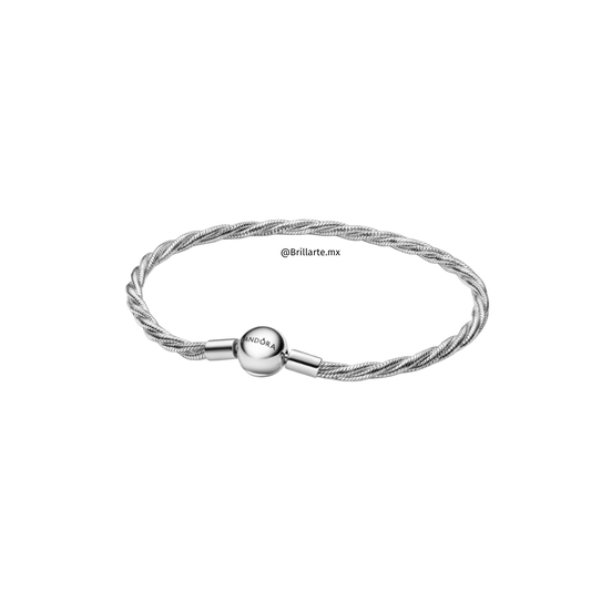 Brazalete trenzado con logo