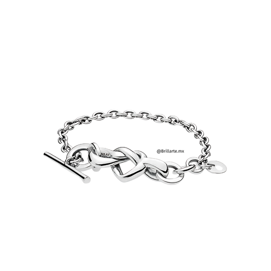 Brazalete corazones entrelazados con logo