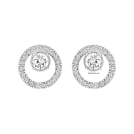 Aretes círculo con brillos