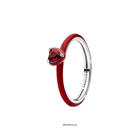 Anillo chakra corazón rojo