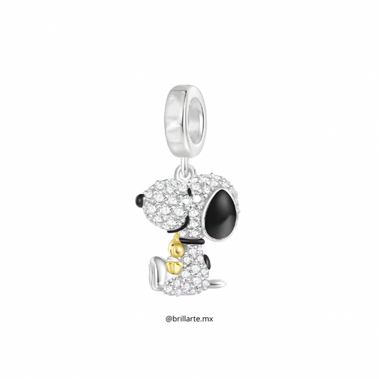 Charm Snoopy colgante brillante
