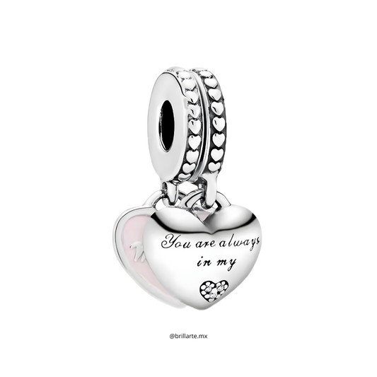 Charm dúo corazón divisible