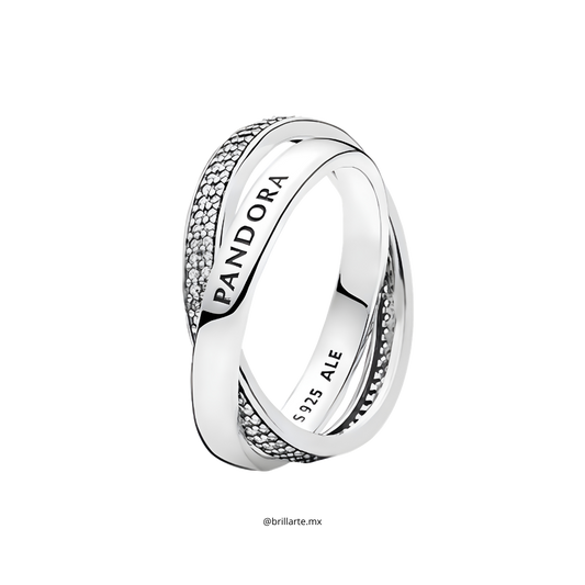 Anillo entrelazado con logo