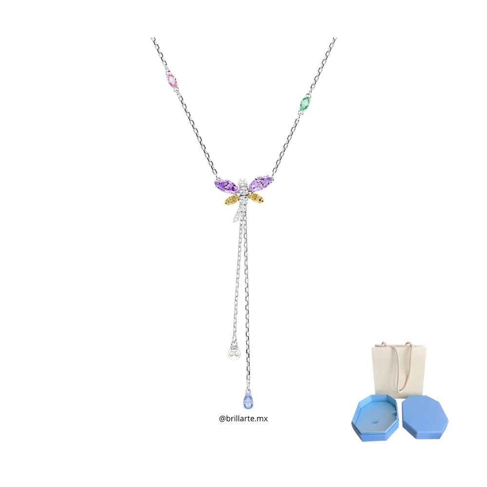 Collar en Y Ariana Grande x Swarovski libélula lila