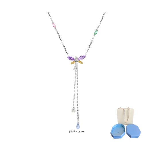 Collar en Y Ariana Grande x Swarovski libélula lila