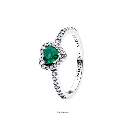 Anillo corazón verde