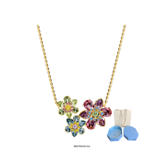 Collar Swarovski varias flores