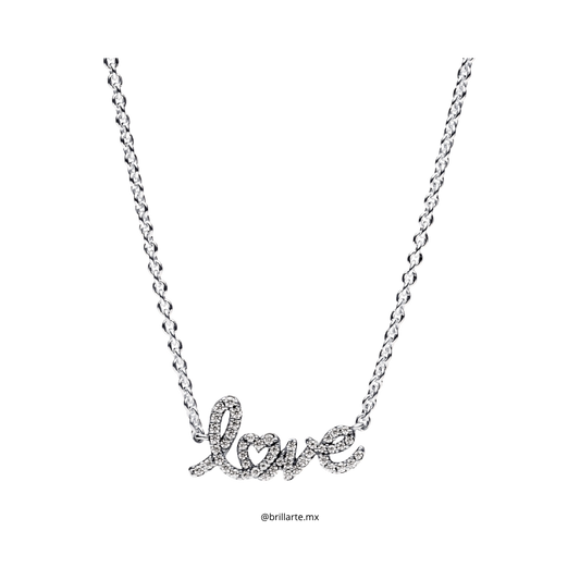 Collar Love Pandora brillante