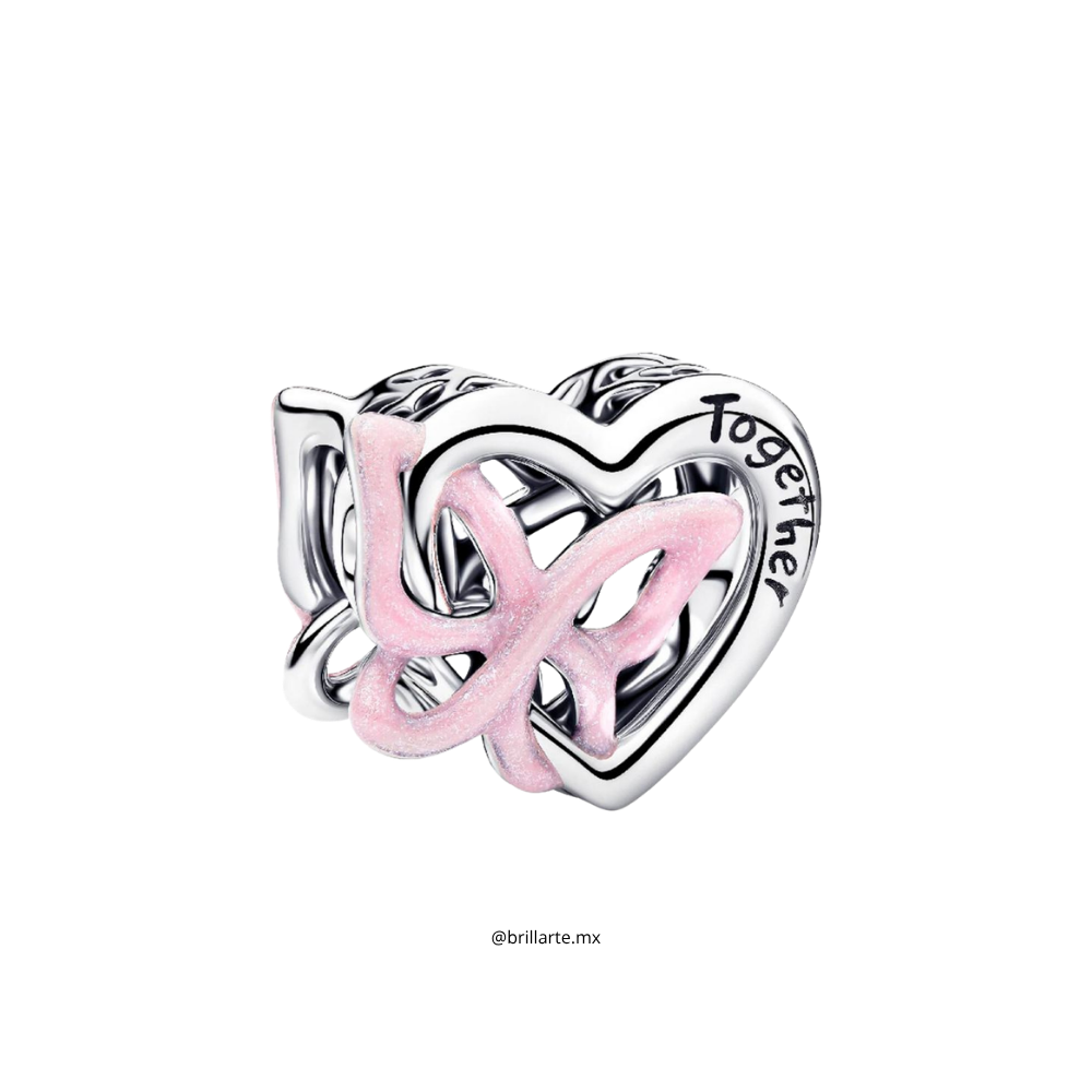 Charm de corazón y mariposa