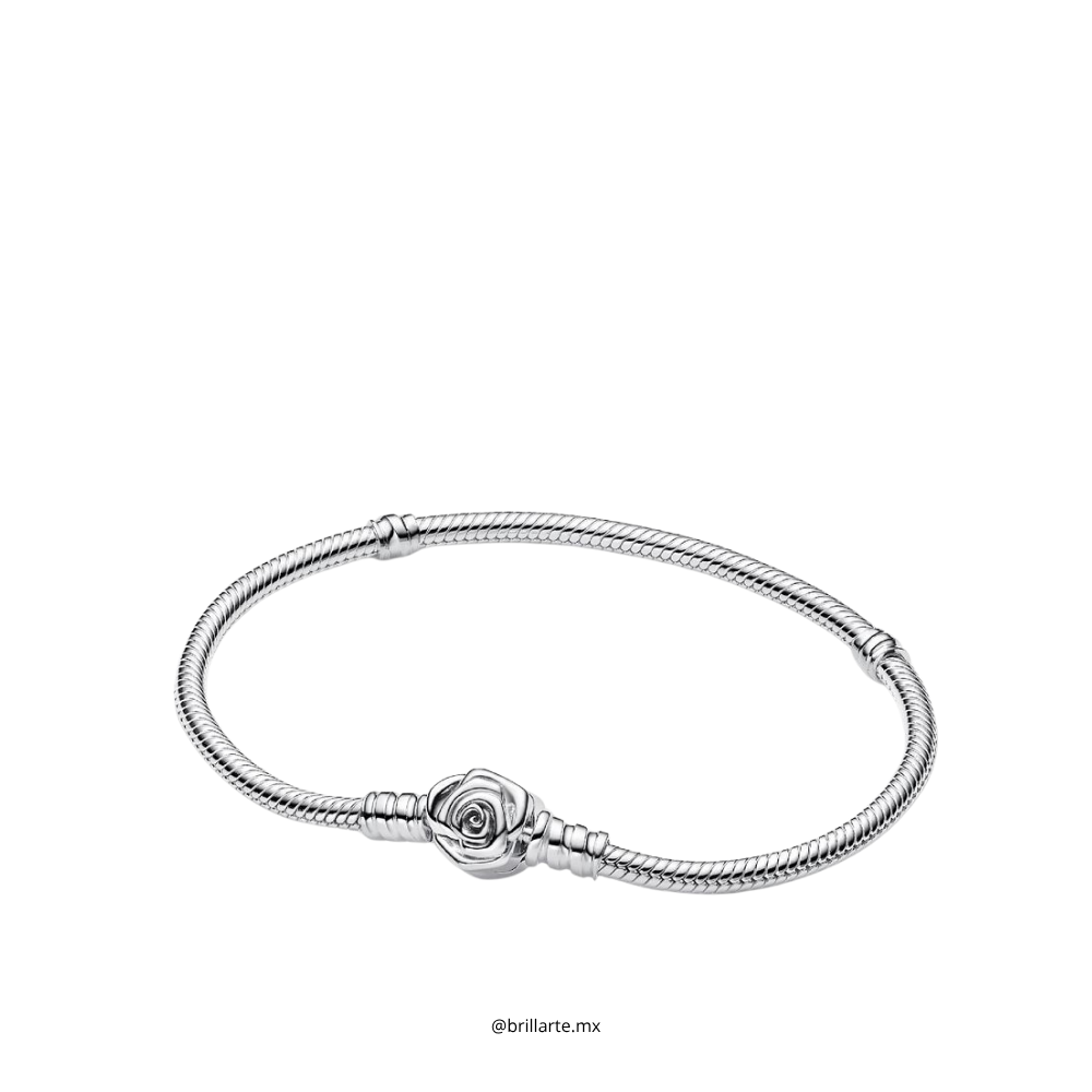 Brazalete broche de rosa en flor