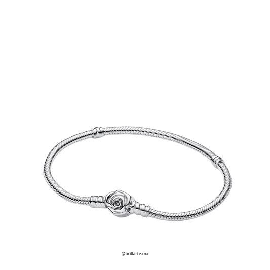Brazalete broche de rosa en flor