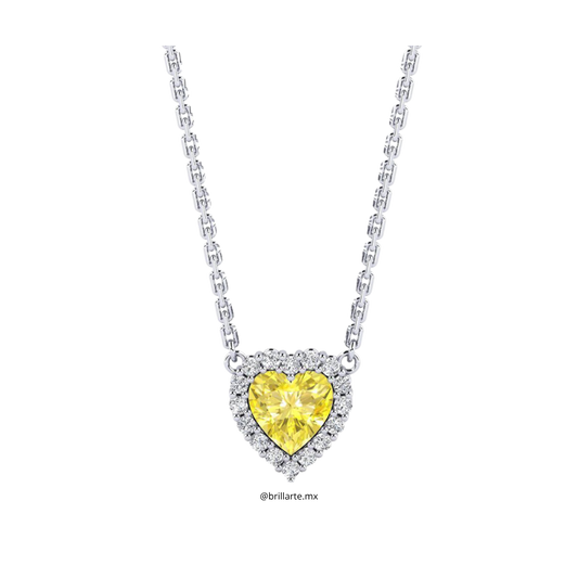 Collar corazón amarillo