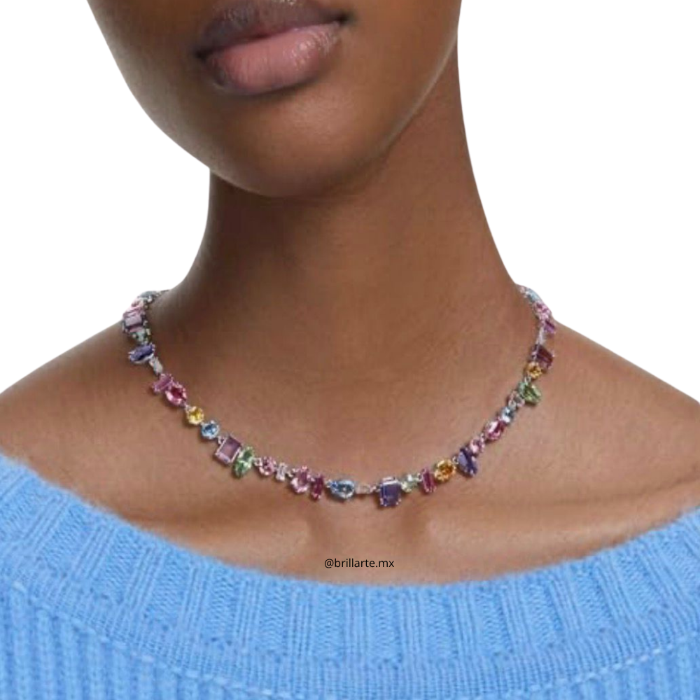 Collar Swarovski perlas de colores