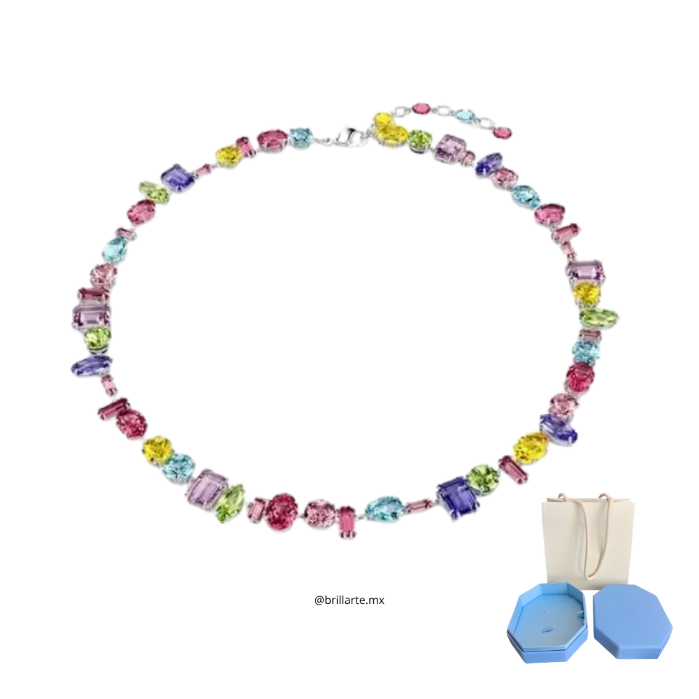 Collar Swarovski perlas de colores