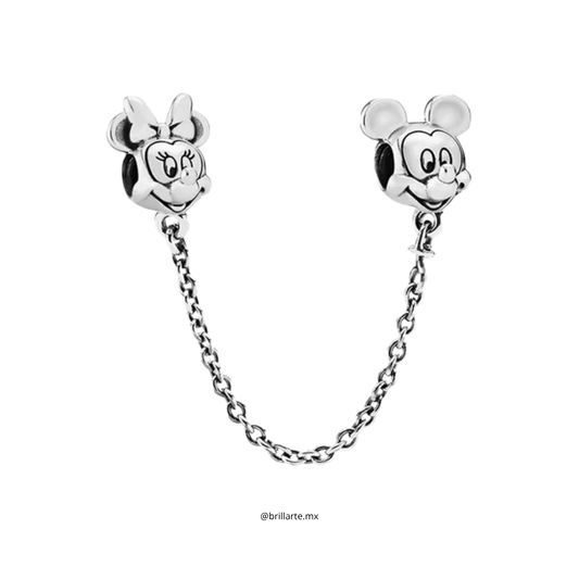 Cadena de seguridad Minnie y Mickey