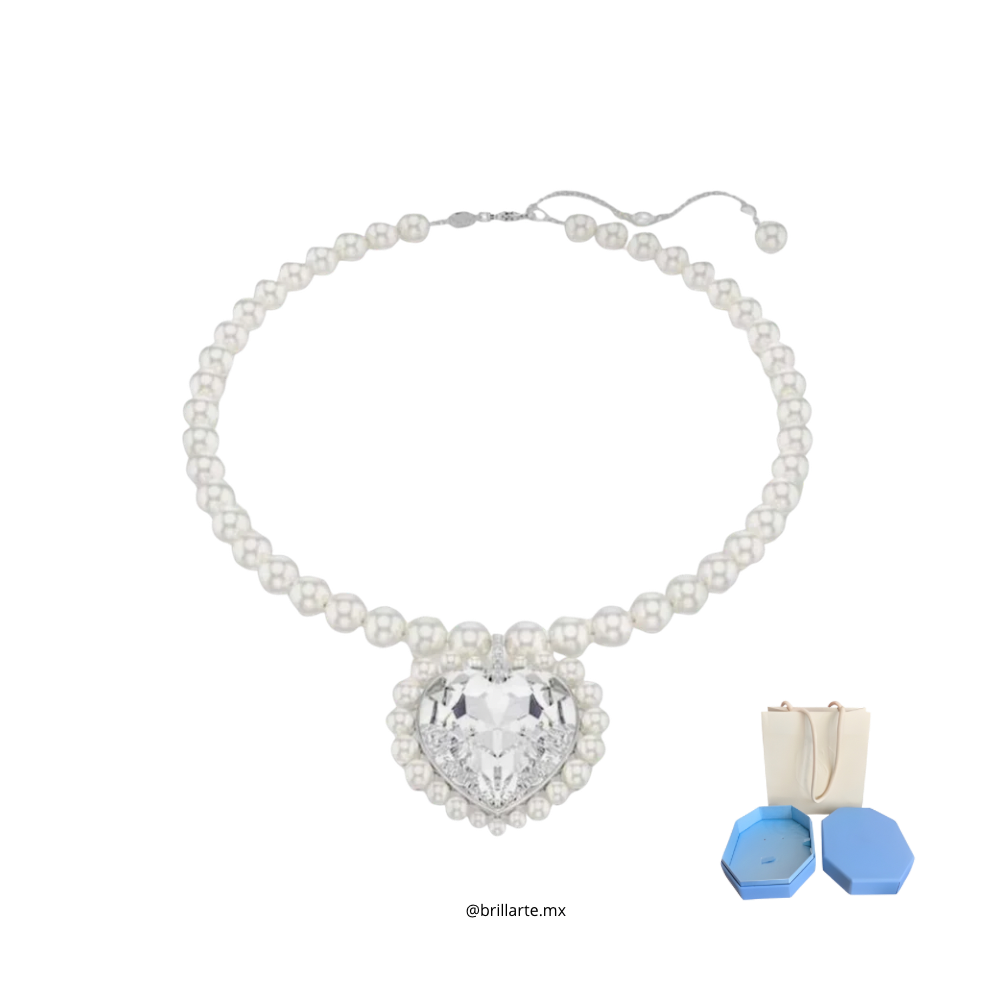 Collar Ariana Grande Corazón y perlas