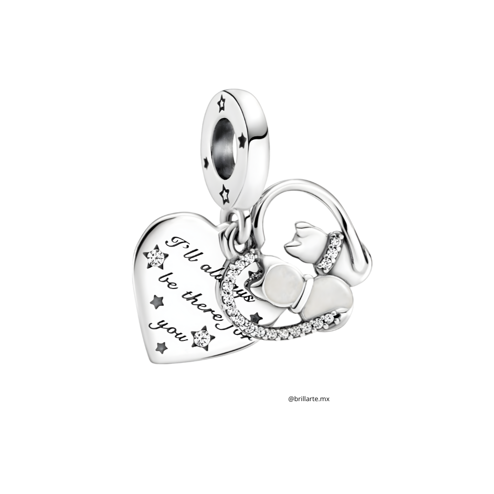 Charm gatos corazones